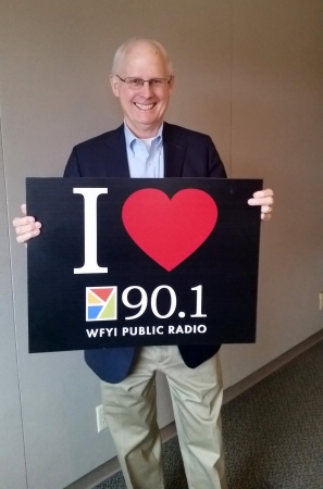 INner Circle donor John Guy visits the station to share why he supports WFYI