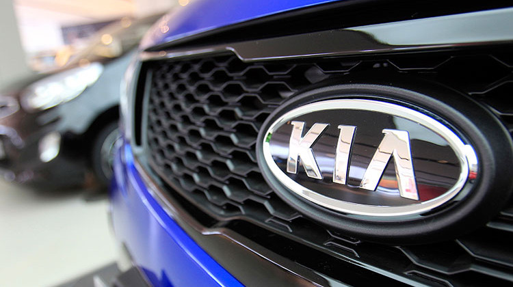 FILE - In this April 29, 2011, file photo, the logo of Kia Motors is seen on a car displayed at a showroom in Seoul, South Korea.  - AP Photo/Lee Jin-man, File