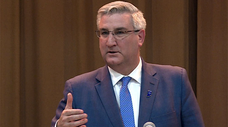 Gov. Eric Holcomb signed the hate crimes bill into law Wednesday. He called it "a strong stand against targeted violence."  - FILE PHOTO: Zach Herndon/WTIU