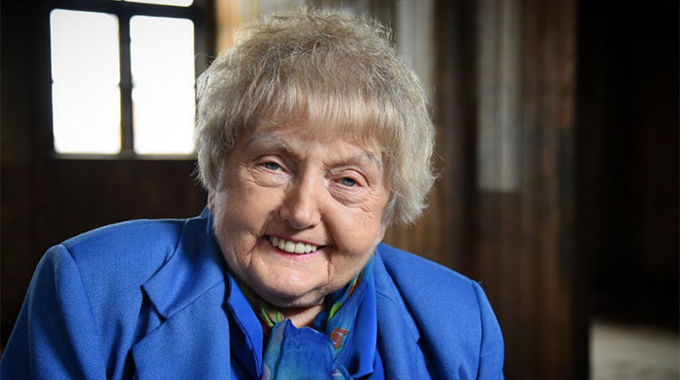 Holocaust survivor Eva Kor of Terre Haute and former Indianapolis Colts quarterback Peyton Manning will headline  the Indiana Historical Society's 2019 class of Living Legends. - Ted Green Productions/WFYI