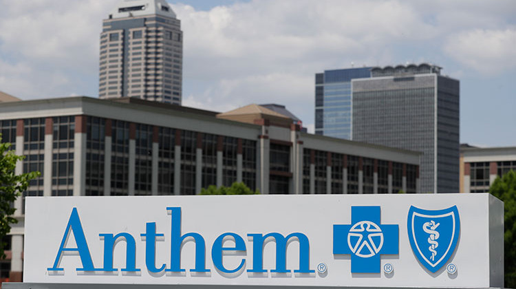 Signage on the outside of the corporate headquarters building of health insurance company Anthem is shown in Indianapolis, Tuesday, May 14, 2019. - AP Photo/Michael Conroy