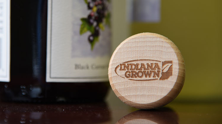 Those who complete the Indiana Grown Wine Trail will receive a custom hardwood wine stopper. - Courtesy Indiana Grown