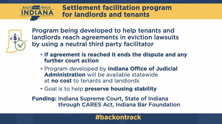 Indiana will launch a settlement arbitration tool for Hoosier landlords and renters as it braces for a flood of evictions when the state’s eviction moratorium ends Aug. 14. - Courtesy of the governor's office