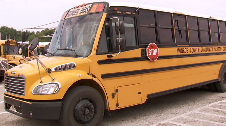 Monroe County Community Schools says 95% of its bus stops are right-hand stops. - Seth Tackett/WFIU-WTIU News