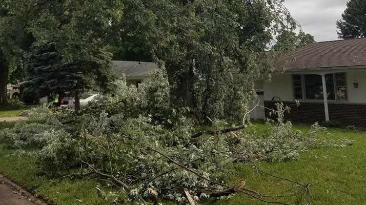 Tornado damage near the intersection of Brookview Drive and Pam Street in Warsaw.  - NWS Northern Indiana