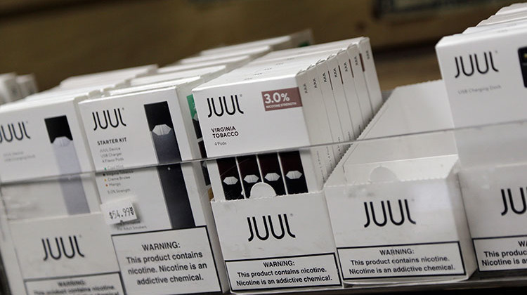 FILE - This Thursday, Dec. 20, 2018, file photo shows Juul products for sale.  - AP Photo/Seth Wenig, File