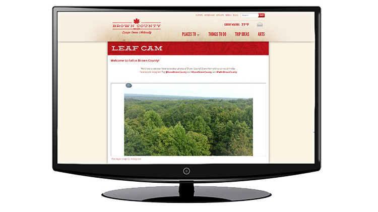 Brown County's "leaf cam" is up and running to document the changing colors of fall foliage.