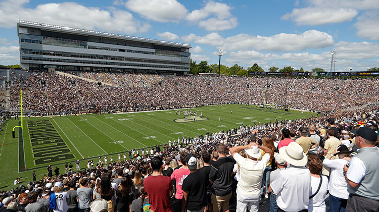 Ross-Ade Stadium is shown during the first half of an NCAA college football game between Purdue and Vanderbilt in West Lafayette, Ind., Saturday, Sept. 7, 2019. - AP Photo/Michael Conroy