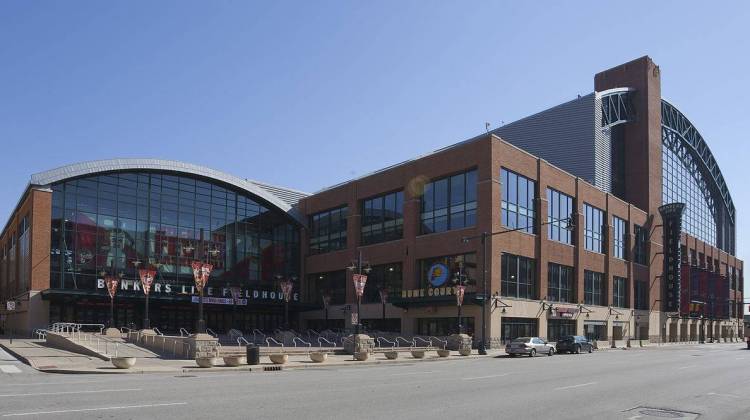 The Pacers will pay for a five-story building with a gym, office and retail space at what is now a parking lot near Bankers Life Fieldhouse. - file photo