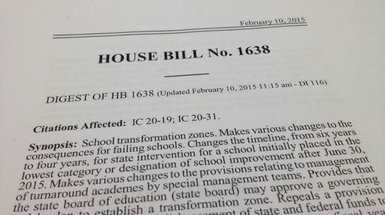 A copy of House Bill 1683 - Eric Weddle / WFYI Public Media