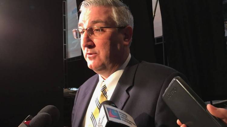 Gov. Eric Holcomb (R-Indiana) says changes to the federal health care bill helped fuel his support. - Brandon Smith/IPB