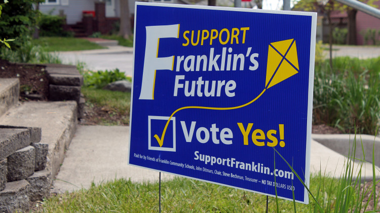 Franklin Community Schools asked voters to approve a referendum for the first time last year during a primary election. If the current language in HB 1222 remains, referenda would be limited to general elections.  - Lauren Chapman/IPB News