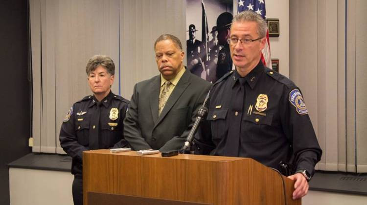 IMPD Chief Bryan Roach requested two officers involved in the fatal shooting of an unarmed man be fired last year, which members of the Police Merit Board rejected. Now, three members who voted against the Chief have been replaced. - Drew Daudelin/WFYI, file