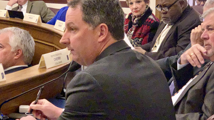 House Ways and Means Co-Chair Rep. Todd Huston (R-Fishers) listens to discussion of the gaming bill.  - Brandon Smith/IPB News