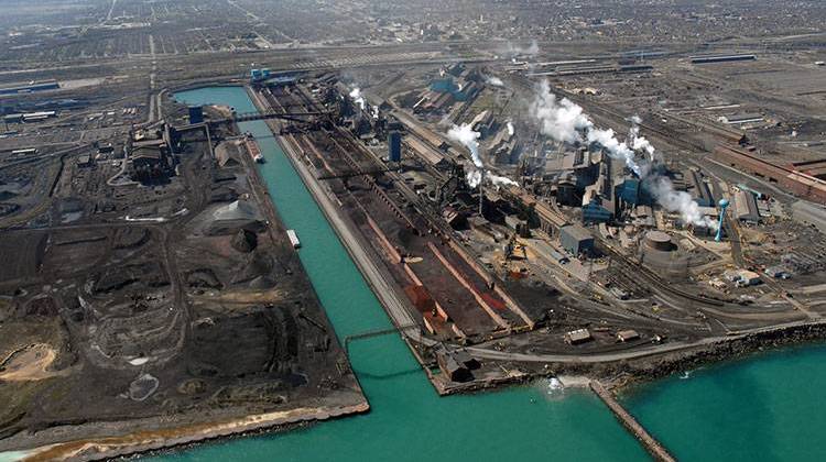 U.S. Steel's Gary Works, on the Lake Michigan shore in Lake County, is the largest steel mill in North America. - Center for Land Use Interpretation