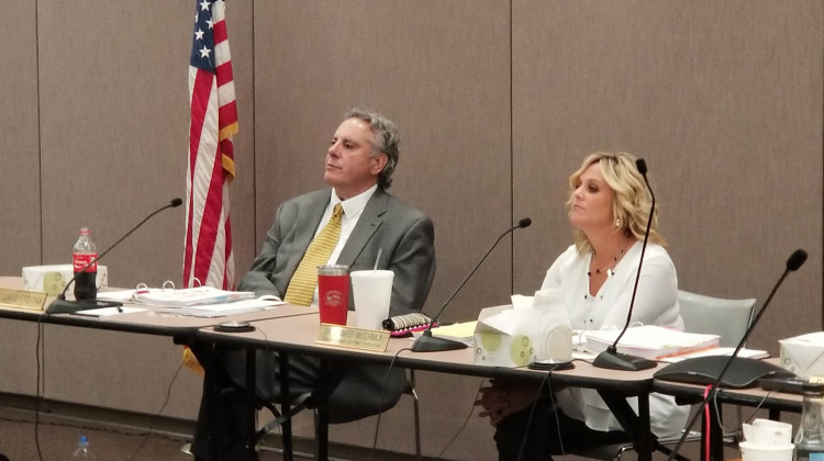 David Freitas and Superintendent of Public Instruction Jennifer McCormick are both members of the Indiana State Board of Education.  - Jeanie Lindsay/IPB News
