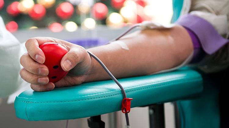 The American Red Cross is cancelling an unusually high number of blood drives due to severe weather.  - stock photo