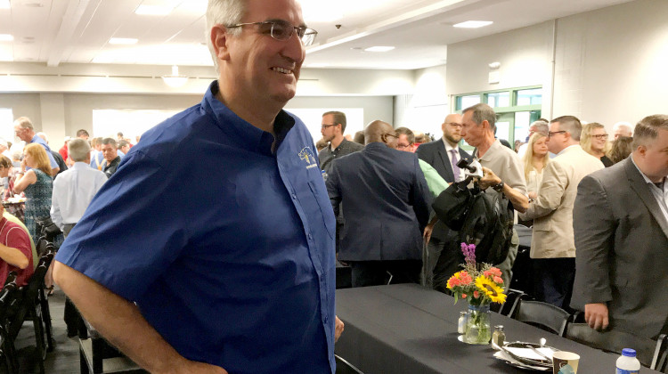 Gov. Eric Holcomb insists Indiana officials did everything right in an investigation into a worker death at an Amazon warehouse. - Brandon Smith/IPB News