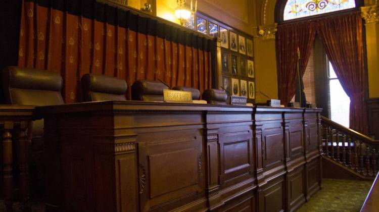 The Indiana Supreme Court Chamber in the Statehouse. - Brandon Smith/IPB