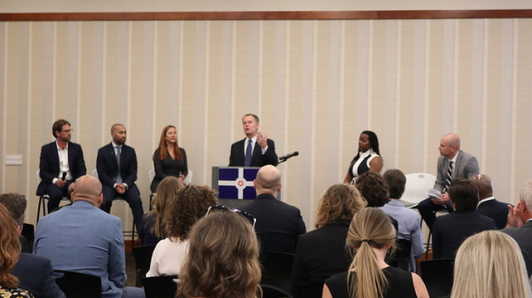 Indianapolis Mayor Joe Hogsett announces the economic plan for equitable jobs at a press conference on July 25.  - Courtesy of The City of Indianapolis Mayor's Office
