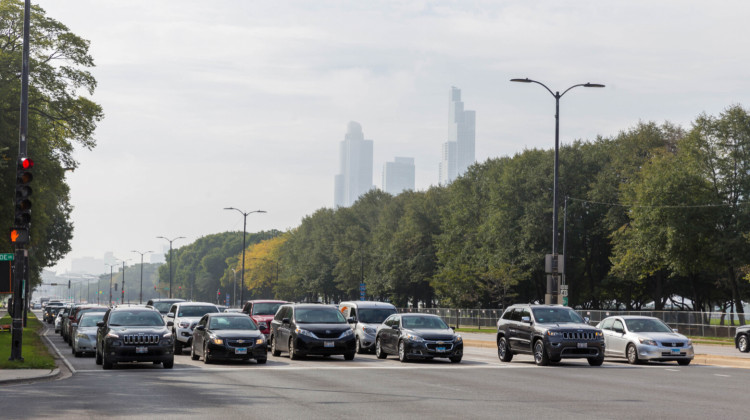 Chicago traffic at an intersection in 2019. IUPUI professor Gabriel Filippelli said the lack of cars on the road reduced carbon emissions during the Stay-At-Home orders last year. - Marco Verch/Flickr