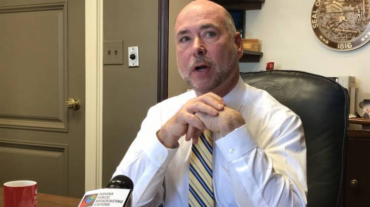 House Speaker Brian Bosma discusses his caucus's priorities for the 2018 session.  - Brandon Smith/IPB News