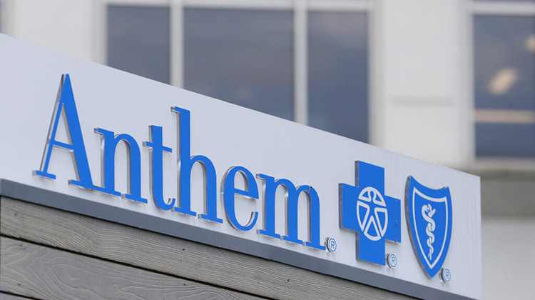 FILE - In this May 14, 2019, file photo signage on the outside of the corporate headquarters building of health insurance company Anthem is shown in Indianapolis. Anthem is starting 2022 with lower expectations than Wall Street for how the year will play out. - AP Photo/Michael Conroy, File