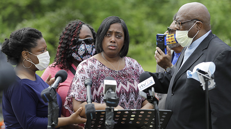 Demetree Wynn, mother of Dreasjon "Sean" Reed, speaks during a news conference, Wednesday, June 3, 2020, in Indianapolis.  - AP Photo/Darron Cummings