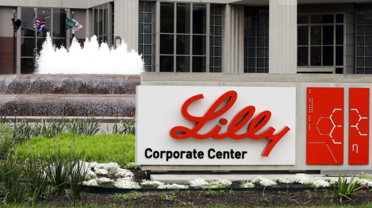 FILE - This is an April 26, 2017, file photo showing Eli Lilly corporate headquarters in Indianapolis. Eli Lilly continues to back a potential COVID-19 treatment despite research showing that it may not work on hospitalized patients. The drugmaker said Tuesday, Oct. 27, 2020, that It remains confident that its drug may stop COVID from developing in other patients.  - AP Photo/Darron Cummings, File