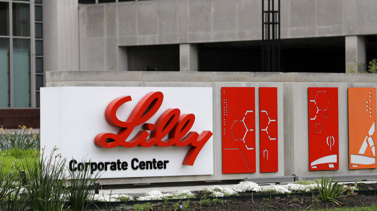 FILE - This April 26, 2017 file photo shows the Eli Lilly & Co. corporate headquarters in Indianapolis. Drugmaker Eli Lilly said Thursday, Jan. 21, 2021, its COVID-19 antibody drug can prevent illness among residents and staff of nursing homes and other long-term care locations. - AP Photo/Darron Cummings, File