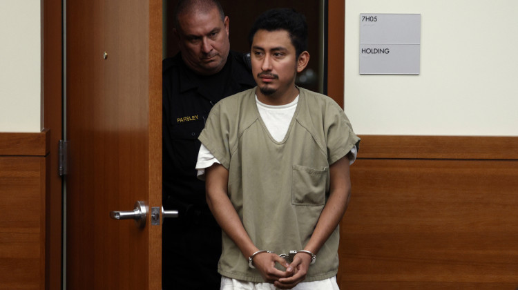 Gerson Fuentes, right, the man accused of raping and impregnating a 9-year-old Ohio girl, who at 10 had to travel to Indiana for an abortion, enters Franklin County common pleas court in Columbus, Ohio, for his bond hearing, July 28, 2022. On Wednesday, July 5, 2023, Fuentes pleaded guilty to two counts of rape. He was sentenced to life in prison but, as part of his plea deal, will be eligible to seek probation after serving 25 to 30 years. He will also have to register as a sex offender.  - AP Photo/Paul Vernon, File