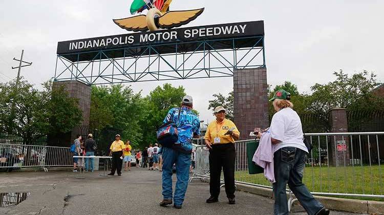 Fans arrive for Sunday's Brickyard 400 at the Indianapolis Motor Speedway. - AP Photo/R Brent Smith