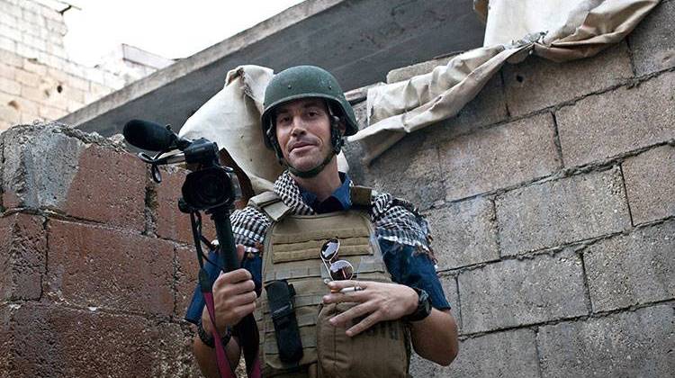 This November 2012, file photo, posted on the website freejamesfoley.org, shows American journalist James Foley while covering the civil war in Aleppo, Syria.  - AP Photo/freejamesfoley.org, Nicole Tung, File