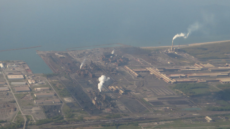 Both Cleveland Cliffs plants in Indiana, including this Burns Harbor facility, and the U.S. Steel plant in Gary also top the list for most toxic releases from state industrial facilities — which includes Indiana's coal plants. - Ken Lund
/
Flickr