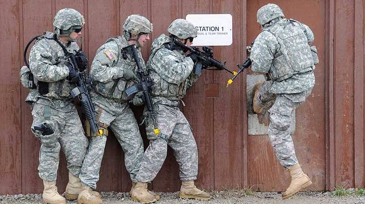 Members of the Wisconsin National Guard during deployment training at Camp Atterbury in 2011. - Camp Atterbury Public Affairs, SSG Matthew Scotten