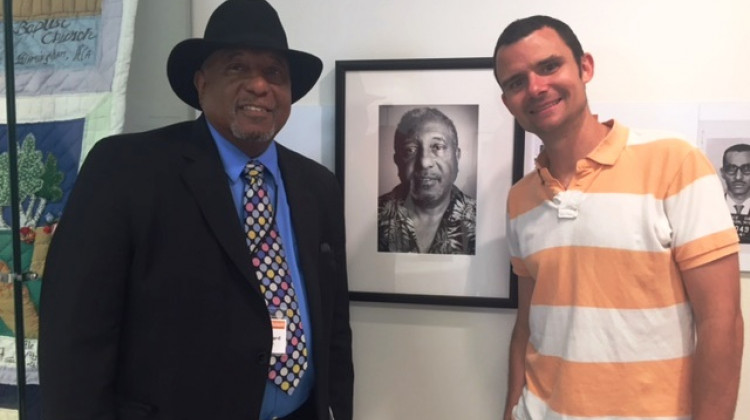 Author B.J. Hollars (right) with Bernard Lafayette, Jr. (left), one of the eight original Freedom Riders he met with on his journey to trace their steps, and bring their stories to life. - Courtesy B.J. Hollars