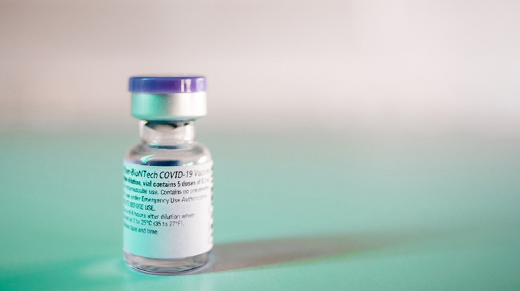 A vial of the COVID-19 vaccine developed by Pfizer and BioNTech . - Provided by BioNTech