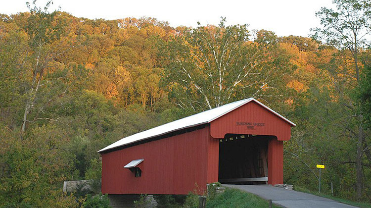 Busching covered bridge over Laughery Creek in Versailles State Park.  - Ripley County Tourism/public domain