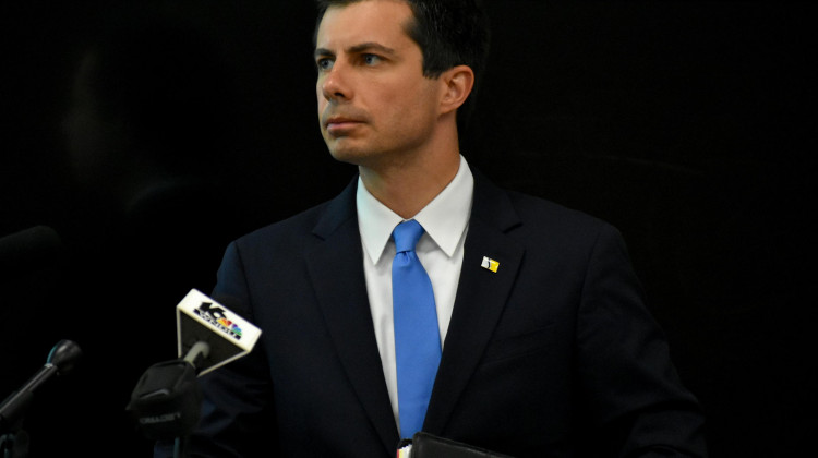 South Bend Mayor Pete Buttigieg gives an update to the common council on his administration's efforts to improve relations between the community and the police department. - Justin Hicks/IPB News