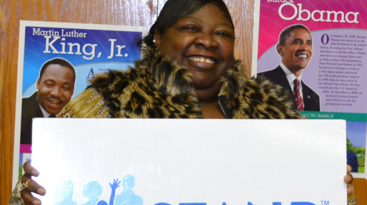 Lovey Toliver at the Dec. 20, 2014 Stand University for Parents Graduation at Crispus Attucks High School. - Stand for Children