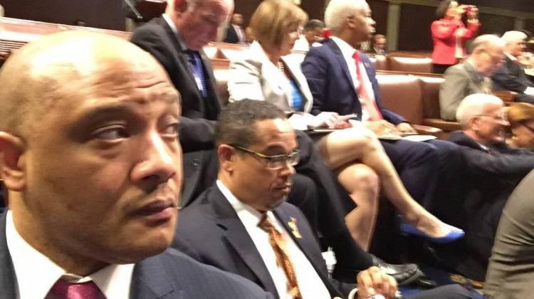 Indiana Democratic Rep. Andre Carson tweeted this photo from the floor of the U.S. House of Representatives on Wednesday.