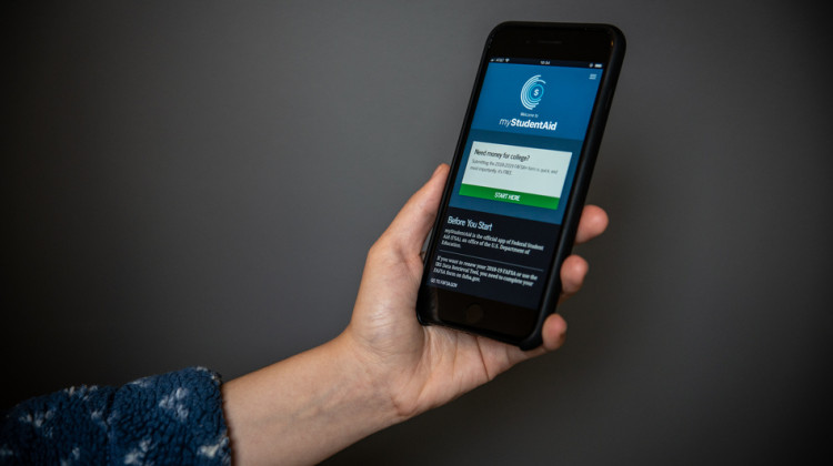 The U.S. Department of Education unveiled the My Student Aid app to help make the 2019-'20 FAFSA application process easier. - Cameron Pollack/NPR
