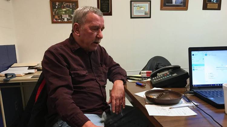 Chuck Jones, president of United Steelworkers 1999, took phone calls from supporters Wednesday at his union office. - Drew Daudelin