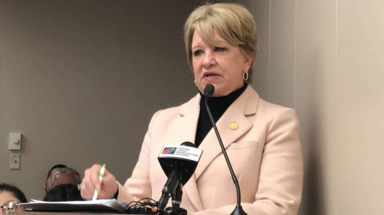 Rep. Cindy Ziemke (R-Batesville) is the author of a bill that would force townships of less than 1,200 residents to consolidate. - Brandon Smith/IPB News