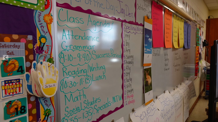 An elementary school classroom in Indiana. - Eric Weddle/WFYI News