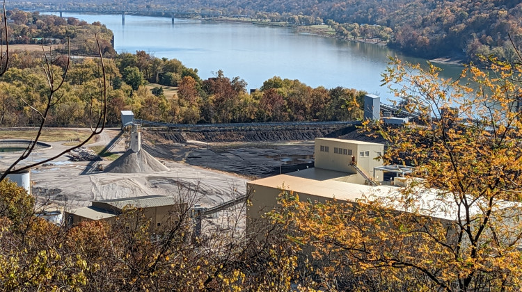Among other things, the bill would make it so the Ohio Valley Electric Corporation doesn’t have to follow new state rules for its ponds at its Clifty Creek coal plant, seen here, until it can meet federal requirements.  - Rebecca Thiele/IPB News