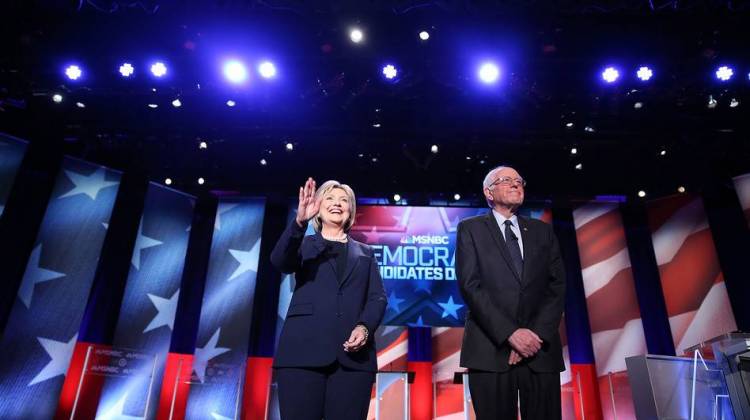 Last Clash Before N.H. Puts Clinton, Sanders In A Field Of Friendly Fire