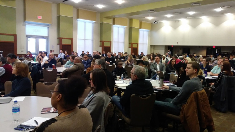 Prospective Democratic candidates for municipal races across the state gathered in Indianapolis Saturday for candidate bootcamp. - Lauren Chapman/IPB News