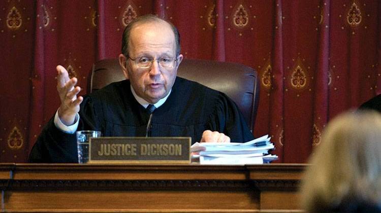 Indiana Supreme Court Justice Brent Dickson will step down April 29 before reaching the court's mandatory retirement age of 75. - file photo