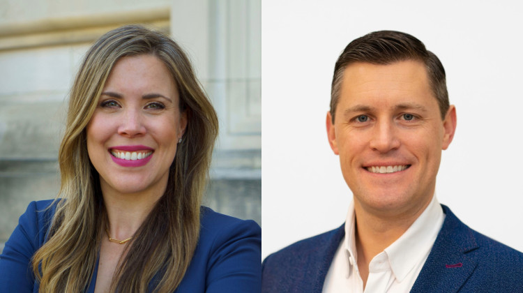 Democrat candidate Brienne Delaney, left, and Republican candidate Matt Hills are running in District 2. - Photos provided
